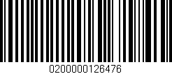 Código de barras (EAN, GTIN, SKU, ISBN): '0200000126476'