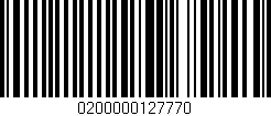 Código de barras (EAN, GTIN, SKU, ISBN): '0200000127770'
