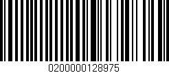 Código de barras (EAN, GTIN, SKU, ISBN): '0200000128975'