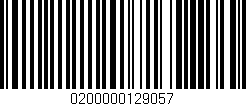 Código de barras (EAN, GTIN, SKU, ISBN): '0200000129057'