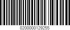 Código de barras (EAN, GTIN, SKU, ISBN): '0200000129255'
