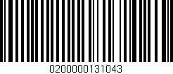Código de barras (EAN, GTIN, SKU, ISBN): '0200000131043'