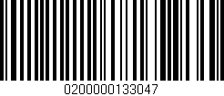 Código de barras (EAN, GTIN, SKU, ISBN): '0200000133047'