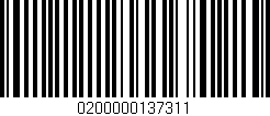 Código de barras (EAN, GTIN, SKU, ISBN): '0200000137311'