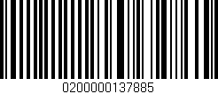Código de barras (EAN, GTIN, SKU, ISBN): '0200000137885'