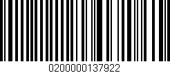 Código de barras (EAN, GTIN, SKU, ISBN): '0200000137922'