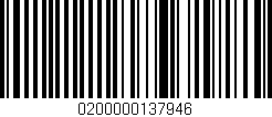 Código de barras (EAN, GTIN, SKU, ISBN): '0200000137946'