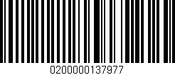 Código de barras (EAN, GTIN, SKU, ISBN): '0200000137977'