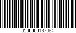 Código de barras (EAN, GTIN, SKU, ISBN): '0200000137984'