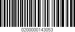 Código de barras (EAN, GTIN, SKU, ISBN): '0200000143053'