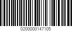 Código de barras (EAN, GTIN, SKU, ISBN): '0200000147105'
