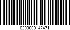 Código de barras (EAN, GTIN, SKU, ISBN): '0200000147471'