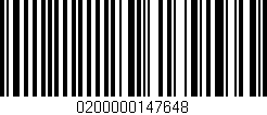 Código de barras (EAN, GTIN, SKU, ISBN): '0200000147648'