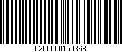 Código de barras (EAN, GTIN, SKU, ISBN): '0200000159368'