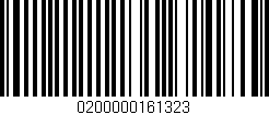Código de barras (EAN, GTIN, SKU, ISBN): '0200000161323'