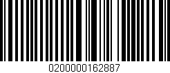 Código de barras (EAN, GTIN, SKU, ISBN): '0200000162887'