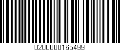Código de barras (EAN, GTIN, SKU, ISBN): '0200000165499'