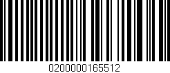 Código de barras (EAN, GTIN, SKU, ISBN): '0200000165512'
