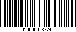 Código de barras (EAN, GTIN, SKU, ISBN): '0200000166748'