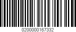 Código de barras (EAN, GTIN, SKU, ISBN): '0200000167332'