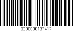 Código de barras (EAN, GTIN, SKU, ISBN): '0200000167417'
