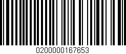 Código de barras (EAN, GTIN, SKU, ISBN): '0200000167653'