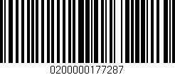 Código de barras (EAN, GTIN, SKU, ISBN): '0200000177287'