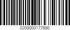 Código de barras (EAN, GTIN, SKU, ISBN): '0200000177690'
