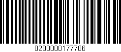 Código de barras (EAN, GTIN, SKU, ISBN): '0200000177706'