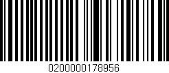 Código de barras (EAN, GTIN, SKU, ISBN): '0200000178956'