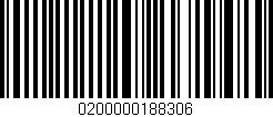 Código de barras (EAN, GTIN, SKU, ISBN): '0200000188306'