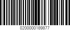 Código de barras (EAN, GTIN, SKU, ISBN): '0200000189877'
