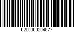 Código de barras (EAN, GTIN, SKU, ISBN): '0200000204877'