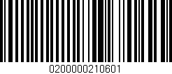 Código de barras (EAN, GTIN, SKU, ISBN): '0200000210601'