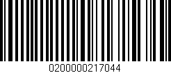 Código de barras (EAN, GTIN, SKU, ISBN): '0200000217044'