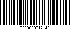 Código de barras (EAN, GTIN, SKU, ISBN): '0200000217143'