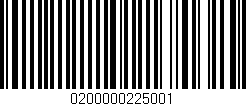 Código de barras (EAN, GTIN, SKU, ISBN): '0200000225001'