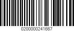 Código de barras (EAN, GTIN, SKU, ISBN): '0200000241667'