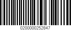 Código de barras (EAN, GTIN, SKU, ISBN): '0200000252847'