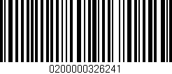 Código de barras (EAN, GTIN, SKU, ISBN): '0200000326241'