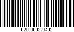 Código de barras (EAN, GTIN, SKU, ISBN): '0200000329402'