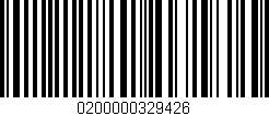 Código de barras (EAN, GTIN, SKU, ISBN): '0200000329426'