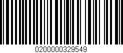 Código de barras (EAN, GTIN, SKU, ISBN): '0200000329549'