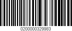 Código de barras (EAN, GTIN, SKU, ISBN): '0200000329983'