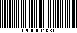Código de barras (EAN, GTIN, SKU, ISBN): '0200000343361'