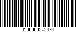 Código de barras (EAN, GTIN, SKU, ISBN): '0200000343378'