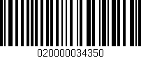 Código de barras (EAN, GTIN, SKU, ISBN): '020000034350'