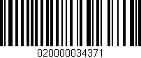 Código de barras (EAN, GTIN, SKU, ISBN): '020000034371'