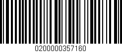 Código de barras (EAN, GTIN, SKU, ISBN): '0200000357160'