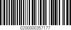 Código de barras (EAN, GTIN, SKU, ISBN): '0200000357177'